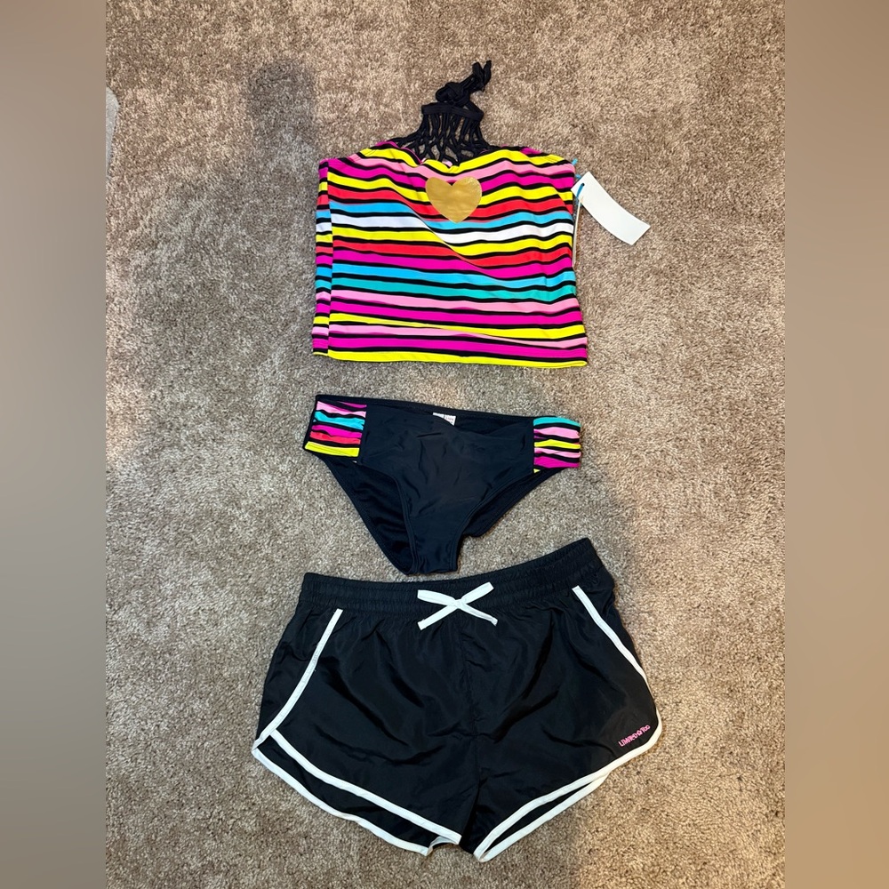 Colorful Striped Kids Swim Set